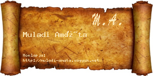 Muladi Amáta névjegykártya
